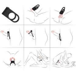 ARMONY - TWINS DOPPEL-VIBRATORRING FÜR PAARE SCHWARZ – Produktansicht 2