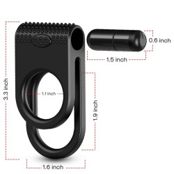ARMONY - TWINS DOPPEL-VIBRATORRING FÜR PAARE SCHWARZ – Produktansicht 3