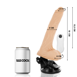 BASECOCK - REALISTISCHER VIBRATOR MIT FERNBEDIENUNG NATÜRLICH 19 CM -O- 4 CM – Produktansicht 2