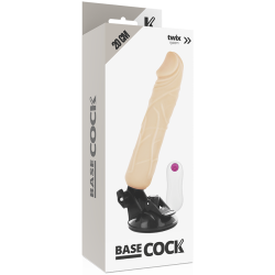 BASECOCK - REALISTISCHER NATÜRLICHER FERNBEDIENUNGSVIBRATOR 20 CM -O- 4 CM – Produktansicht 4