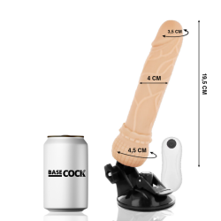 BASECOCK - REALISTISCHER NATÜRLICHER FERNBEDIENUNGSVIBRATOR 19.5 CM -O- 4 CM – Produktansicht 2