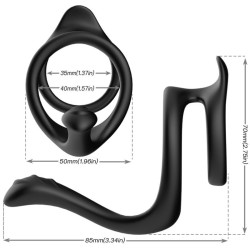 ARMONY - TAIL DOPPELTER ANALRING SCHWARZ – Produktansicht 2