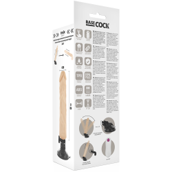 BASECOCK - REALISTISCHER VIBRATOR MIT FERNBEDIENUNG NATURWEISS 21 CM -O- 4 CM – Produktansicht 5