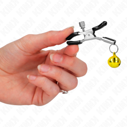 KINK - GOLDENE EINZELNE GLOCKEN-NIPPELNKLEMME 6 CM – Produktansicht 4