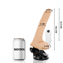 BASECOCK - ARTIKULIERBARER VIBRATOR NATÜRLICH FERNBEDIENUNG 18.5 CM -O- 4 CM – Produktansicht 2