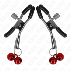 KINK - DOPPELTE GLOCKEN-NIPPELKLAMMERE ROT 6 CM – Produktansicht 2