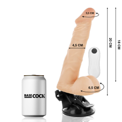 BASECOCK - ARTIKULIERBARER VIBRATOR NATÜRLICH FERNBEDIENUNG 20 CM -O- 4.5 CM – Produktansicht 2