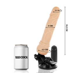 BASECOCK - REALISTISCHER VIBRATOR MIT FERNBEDIENUNG NATÜRLICHER 19.5 CM -O- 4 CM – Produktansicht 2