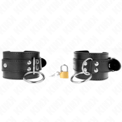 KINK - O-RING VERRIEGELTE HANDGELENKFESSELN SCHWARZ VERSTELLBAR 20-28 CM X 5,5 CM – Produktansicht 2