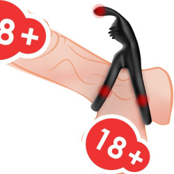ARMONY - TENSY DOPPELTER KANINCHENRING SCHWARZ – Produktansicht 4