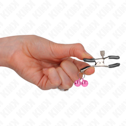 KINK - DOPPELGLÖCKCHEN-NIPPELKLAMMER ROSA 6 CM – Produktansicht 4