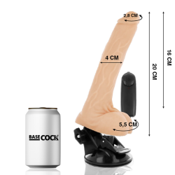 BASECOCK - REALISTISCHER VIBRATOR MIT FERNBEDIENUNG MIT HODEN 20 CM -O- 4 CM – Produktansicht 2