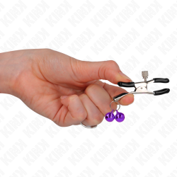KINK - DOPPELGLOCKEN-NIPPELKLAMMEREI LILA 6 CM – Produktansicht 4