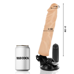 BASECOCK - REALISTISCHER VIBRATOR MIT FERNBEDIENUNG NATÜRLICHER 21 CM -O- 4 CM – Produktansicht 2