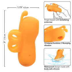 CALEXOTICS - NEON VIBES DER BUZZING VIBE FINGERSTIMULATOR 10 VIBRATIONEN ORANGE – Produktansicht 8