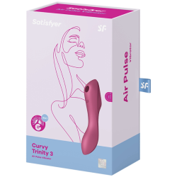 SATISFYER - CURVY TRINITY 3 AIR PULSE VIBRATOR ROT – Produktansicht 3