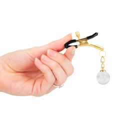 KINK - GLASPERLEN-NIPPELKLAMMERN GOLD 6 CM – Produktansicht 4