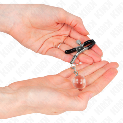 KINK - GLASPERLEN-NIPPELKLAMMERN SILBER 6 CM – Produktansicht 3