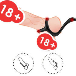 ARMONY - TREASURE DOPPELTER ANALRING SCHWARZ – Produktansicht 3