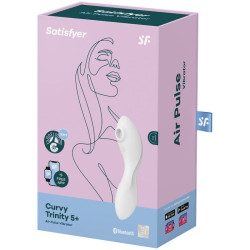 SATISFYER - CURVY TRINITY 5 AIR PULSE STIMULATOR & VIBRATOR APP – Produktansicht 4