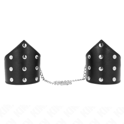 KINK - SCHWARZE ARMBÄNDER IM POINT-STIL MIT KETTE, VERSTELLBAR 17-23 CM X 8,5 CM – Produktansicht 2