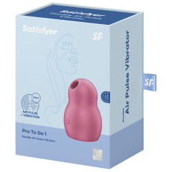 SATISFYER - PRO TO GO 1 DOPPELTER LUFTPULSSTIMULATOR & VIBRATOR – Produktansicht 4