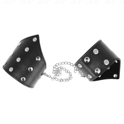 KINK - SCHWARZE ARMBÄNDER IM POINT-STIL MIT KETTE, VERSTELLBAR 17-23 CM X 8,5 CM – Produktansicht 3