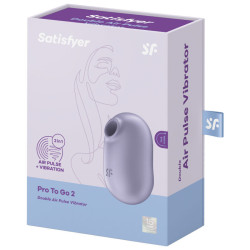 SATISFYER - PRO TO GO 2 DOPPELTER LUFTPULSSTIMULATOR & VIBRATOR – Produktansicht 5
