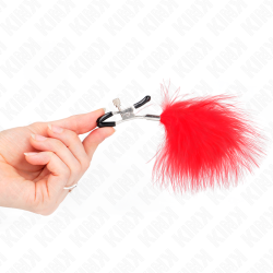 KINK - FEDERNIPPENKLEMME ROT 7 CM – Produktansicht 4