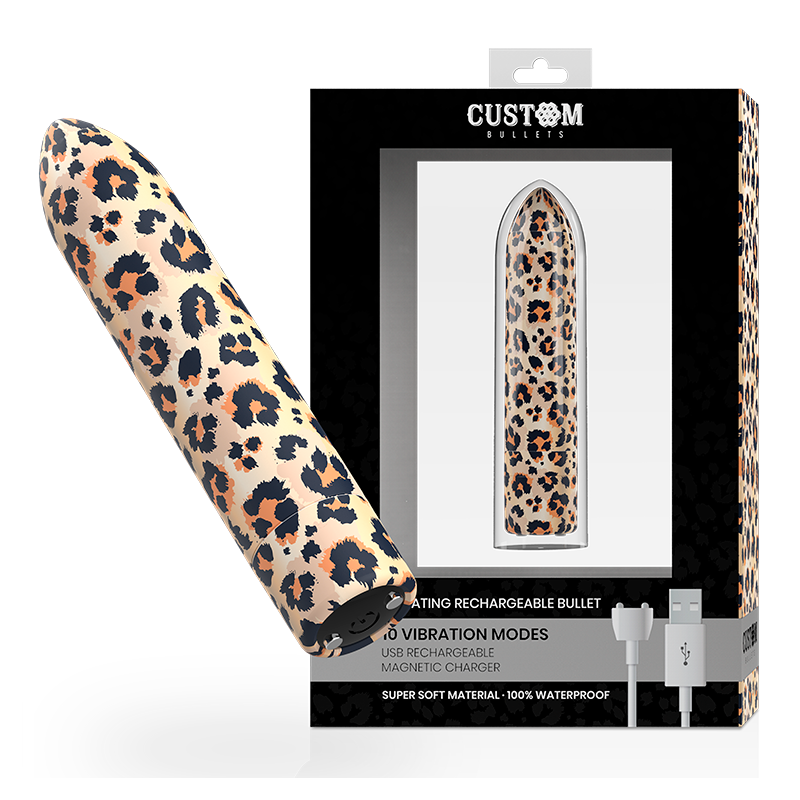 CUSTOM BULLETS - RECHARGEABLE BULLET LEOPARD 10 INTENSITIES
