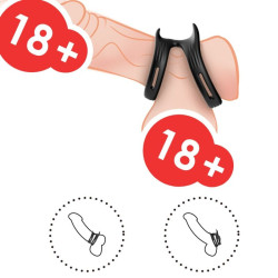 ARMONY - DUALRING DOPPELTER ELASTISCHER RING SCHWARZ – Produktansicht 3