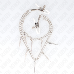 KINK - NIPPELKLEMMEN MIT SPIKES KETTEN 30 CM – Produktansicht 2