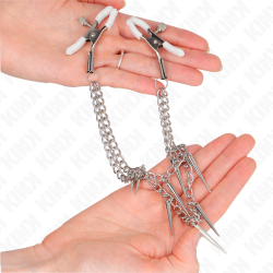 KINK - NIPPELKLEMMEN MIT SPIKES KETTEN 30 CM – Produktansicht 3