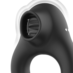 BLACK&SILVER - VIBRATORRING AUS SILIKON, 3 MOTOREN, WIEDERAUFLADBAR, SCHWARZ – Produktansicht 5