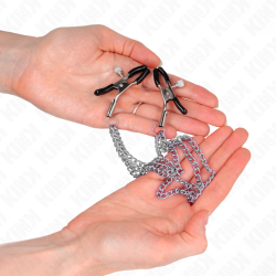 KINK - NIPPELKLEMMEN MIT 3 KETTEN SILBER 20/23/28 CM – Produktansicht 3