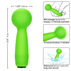 CALEXOTICS - NEON VIBES THE BUBBLY VIBE MINI-MASSAGER 10 VIBRATIONEN GRÜN – Produktansicht 7