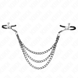 KINK - NIPPELKLEMMEN MIT 3 KETTEN SCHWARZ 20/23/28 CM – Produktansicht 2