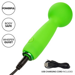 CALEXOTICS - NEON VIBES THE BUBBLY VIBE MINI-MASSAGER 10 VIBRATIONEN GRÜN – Produktansicht 8