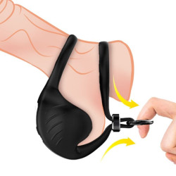 ARMONY - MANTA SCROTUM VIBRATOR RING FERNBEDIENUNG SCHWARZ – Produktansicht 2