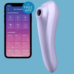 SATISFYER - DUAL PLEASURE AIR PULSE VIBRATOR MAUVE – Produktansicht 4