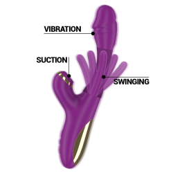 INTENSE - ATENEO WIEDERAUFLADBARER MULTIFUNKTIONSVIBRATOR 7 VIBRATIONEN MIT OSZILLIERENDER ZUNGE UND LILA… – Produktansicht 3