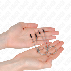 KINK - DÜNNE NIPPELKLEMMEN MIT O-RING 7 CM – Produktansicht 3