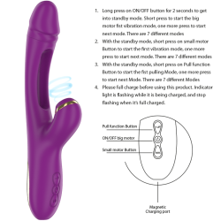 INTENSE - ATENEO WIEDERAUFLADBARER MULTIFUNKTIONSVIBRATOR 7 VIBRATIONEN MIT OSZILLIERENDER ZUNGE UND LILA… – Produktansicht 5