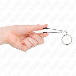 KINK - DÜNNE NIPPELKLEMMEN MIT O-RING 7 CM – Produktansicht 4