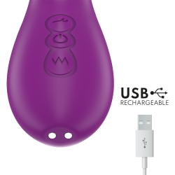 INTENSE - ATENEO WIEDERAUFLADBARER MULTIFUNKTIONSVIBRATOR 7 VIBRATIONEN MIT OSZILLIERENDER ZUNGE UND LILA… – Produktansicht 6