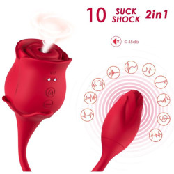 ARMONY - ROSA KLITORIS-SAUGER & VIBRATOR 10 MODI ROT – Produktansicht 2