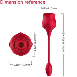 ARMONY - ROSA KLITORIS-SAUGER & VIBRATOR 10 MODI ROT – Produktansicht 4