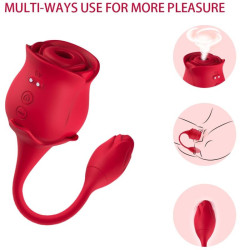 ARMONY - ROSA KLITORIS-SAUGER & VIBRATOR 10 MODI ROT – Produktansicht 5