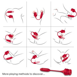 ARMONY - ROSEKNIGTH KLITORIS-SAUGER & VIBRATOR ROT – Produktansicht 5