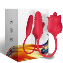 ARMONY - 3-IN-1 ROSA, STIMULATOR, SAUG- UND UP&DOWN-FUNKTION MIT ROTEM SCHWANZ – Produktansicht 5
